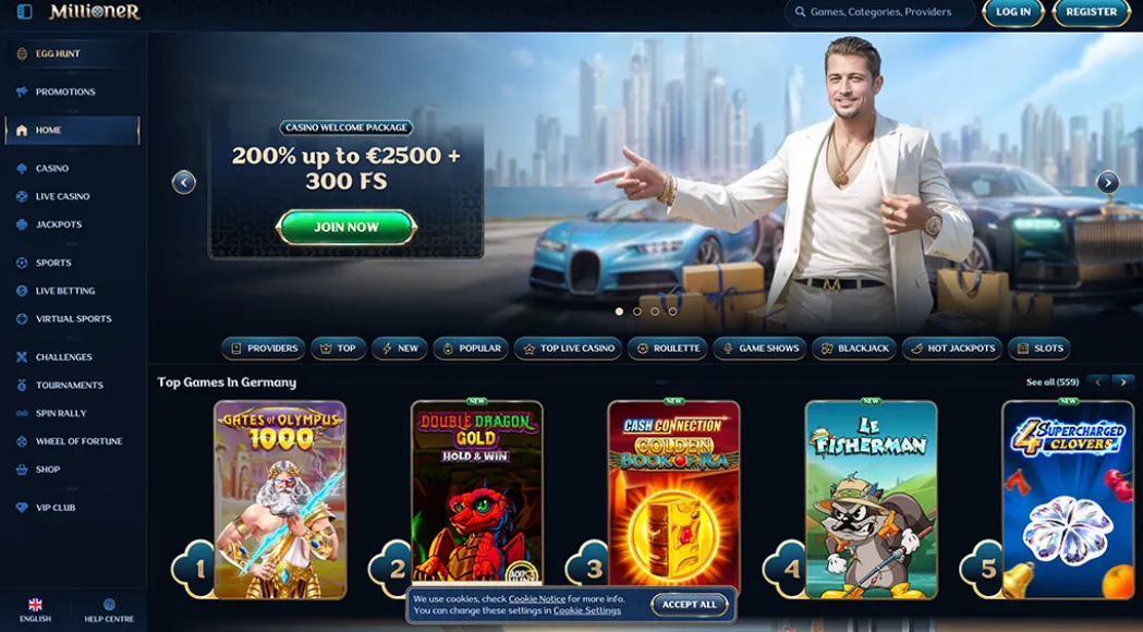 Millioner Casino Spellen